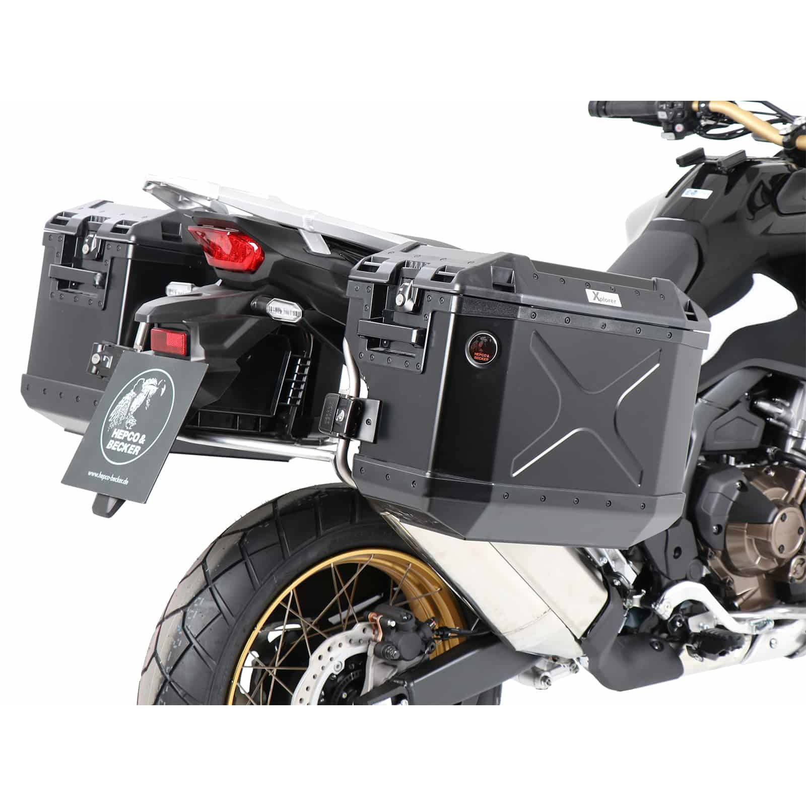 Hepco & Becker Xplorer Cutout Kofferpaar mit Träger schwarz für CRF 1100 24 von Hepco & Becker