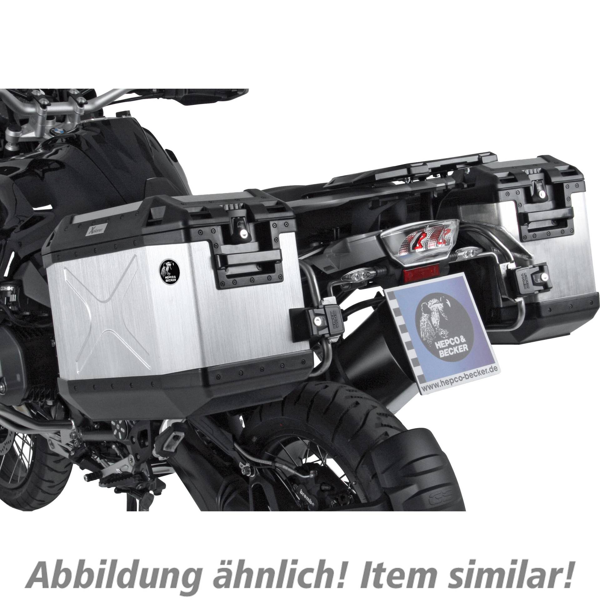 Hepco & Becker Xplorer Cutout Kofferset silber für CRF 1000 AT 2018-2019 von Hepco & Becker