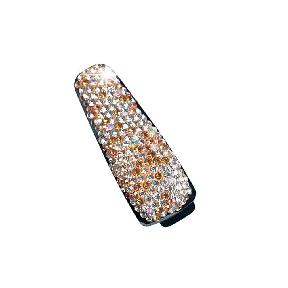 Bling Brillenhalter für Auto Sonnenblende,Glitzer Kristall Strass Sonnenbrillenhalter Sonnenbrillen Clip Sonnenbrillen Brillen Brillenständer Ticket Karte Clip Halter Auto Interieur Zubehör,Gold von Herbests