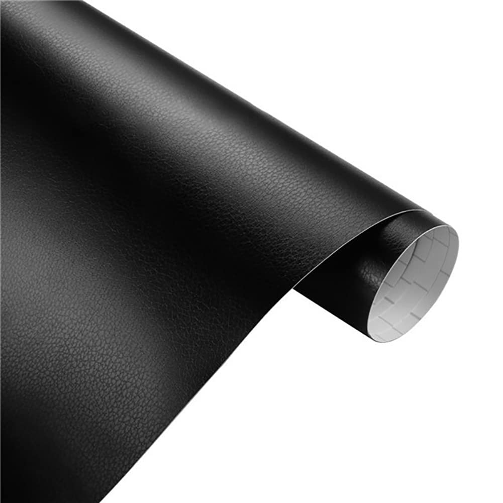 Selbstklebend Vinyl Autofolie, 30cmx152cm Auto Folie Selbstklebend Wasserdichter Auto Schutz Folie Vinyl Wrap Lackschutzfolie DIY Folie Autoaufkleber für Auto/Fahrrad/Motorrad DIY,Schwarz von Herbests