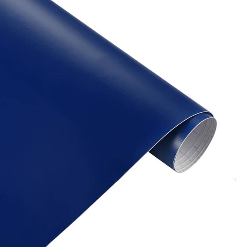 Selbstklebend Vinyl Autofolie,Auto Folie Klebefolie Blasenfrei Auto Schutz Folie Lackschutzfolie DIY PVC Wrap Auto Styling Folie Autoaufkleber für Innen Außen für Auto, Motorrad,Dunkelblau 50 * 200cm von IUSOT