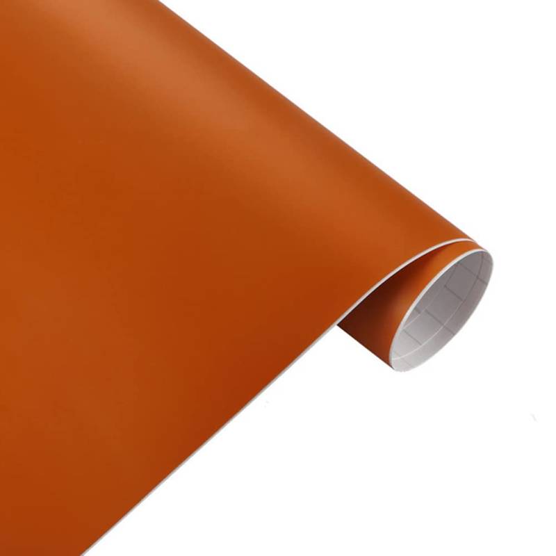 Selbstklebend Vinyl Autofolie,Auto Folie Klebefolie Blasenfrei Auto Schutz Folie Lackschutzfolie DIY PVC Wrap Auto Styling Folie Autoaufkleber für Innen Außen für Auto, Motorrad,Orange 50 * 200cm von Herbests