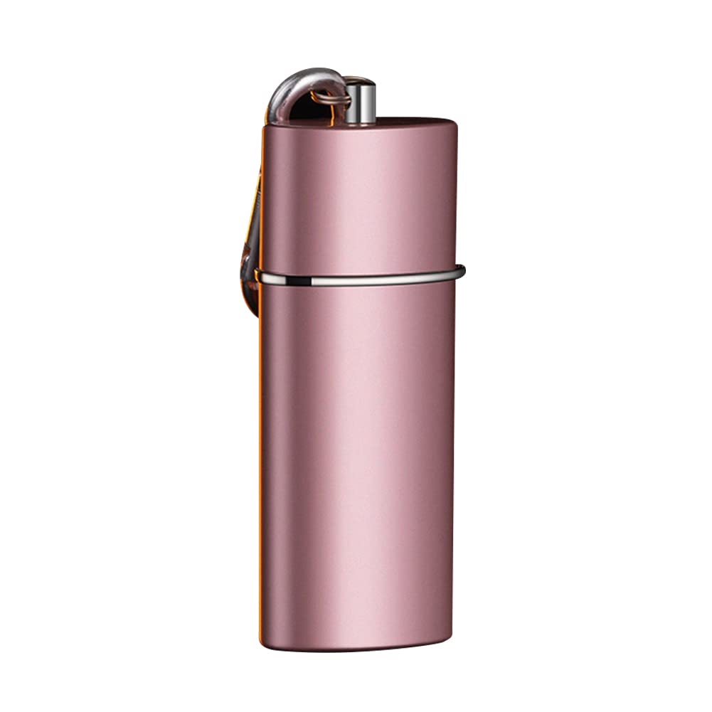 Zigaretten Taschenascher,Mini Aschenbecher mit Karabinerhaken Wasserdicht Geruchsdicht Reise Aschenbecher für unterwegs Tragbare Edelstahl Aschenbecher mit Schlüsselanhänger,Rose Gold von Herbests