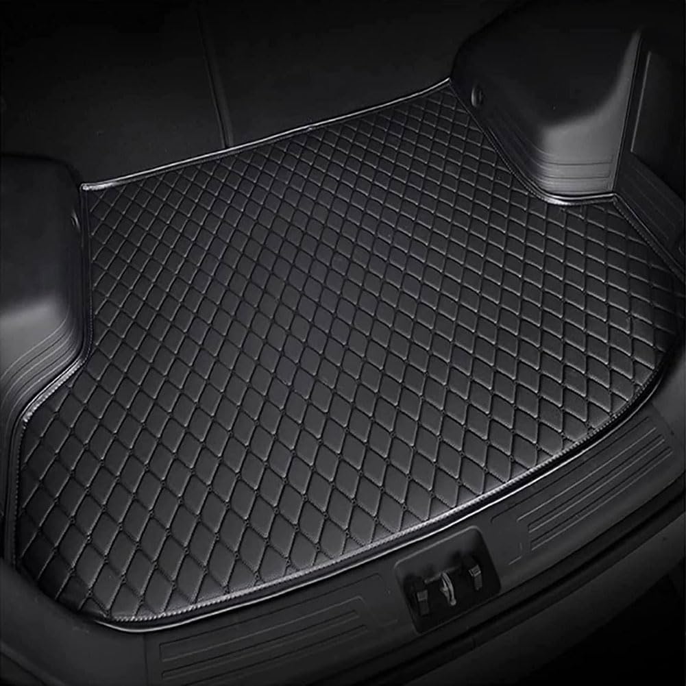 Auto Kofferraummatte für Taigo Nivus 2021-2025, Leder Kofferraumwanne Kofferraum Schutzmatte Langlebiges Kratzfest Teppich Zubehör,ABlack von HerfsT