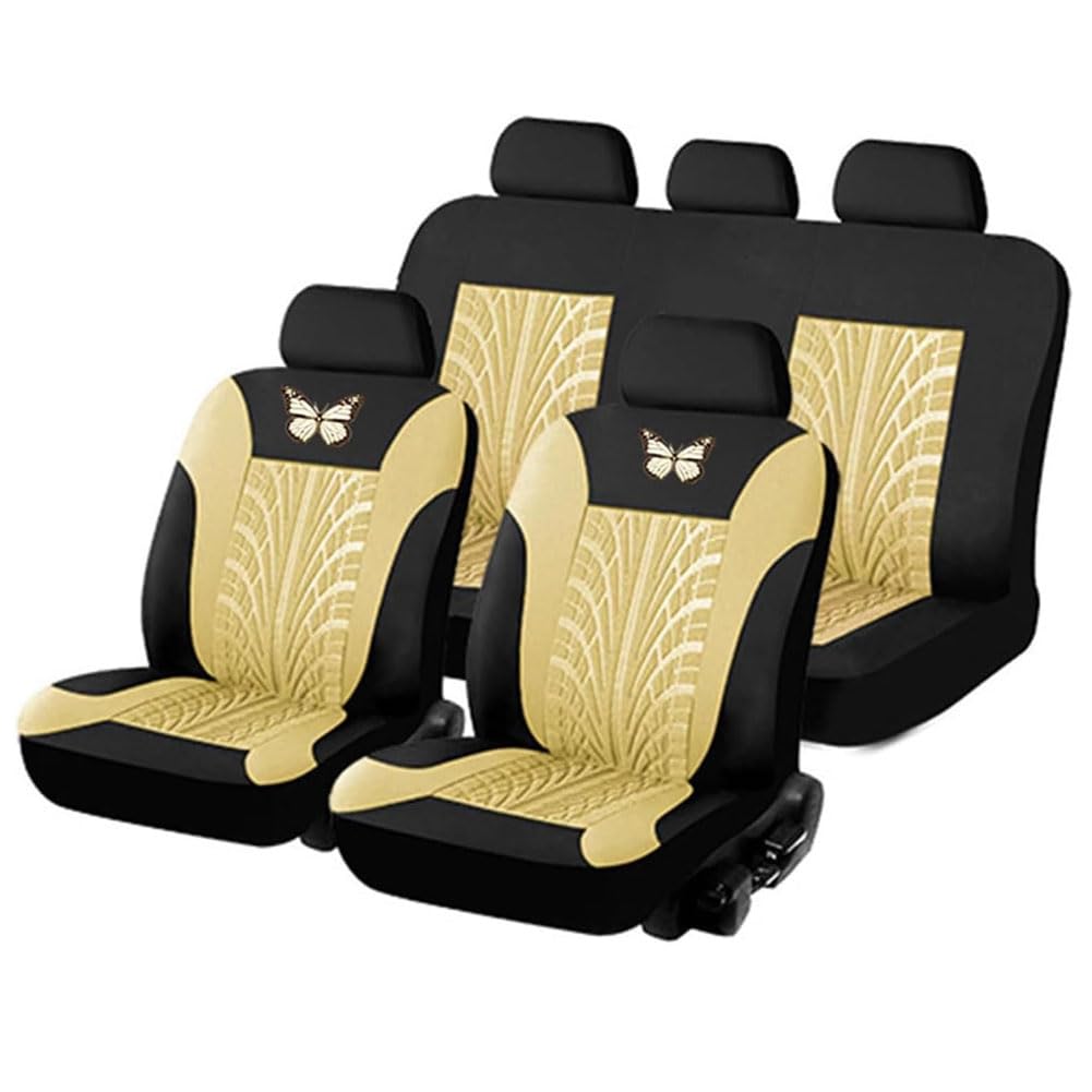 Auto Sitzbezüge Set für M Class ML W163 SUV ML 250 300 350 400 450,Stoff Autositzbezüge Schonbezüge Wasserdicht Atmungsaktiv Autositzschoner Zubehör,A/Beige von HerfsT