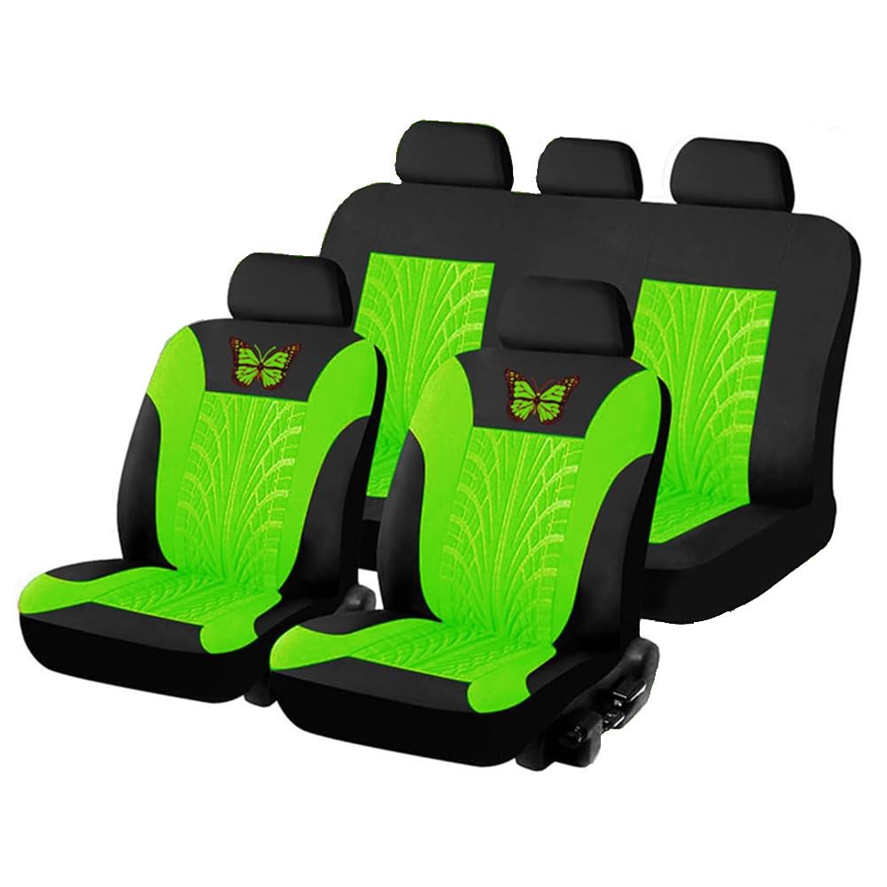 Auto Sitzbezüge Set für Mitsubishi Space Star 2.GEN 2.gen,Stoff Autositzbezüge Schonbezüge Wasserdicht Atmungsaktiv Autositzschoner Zubehör,G/Green von HerfsT