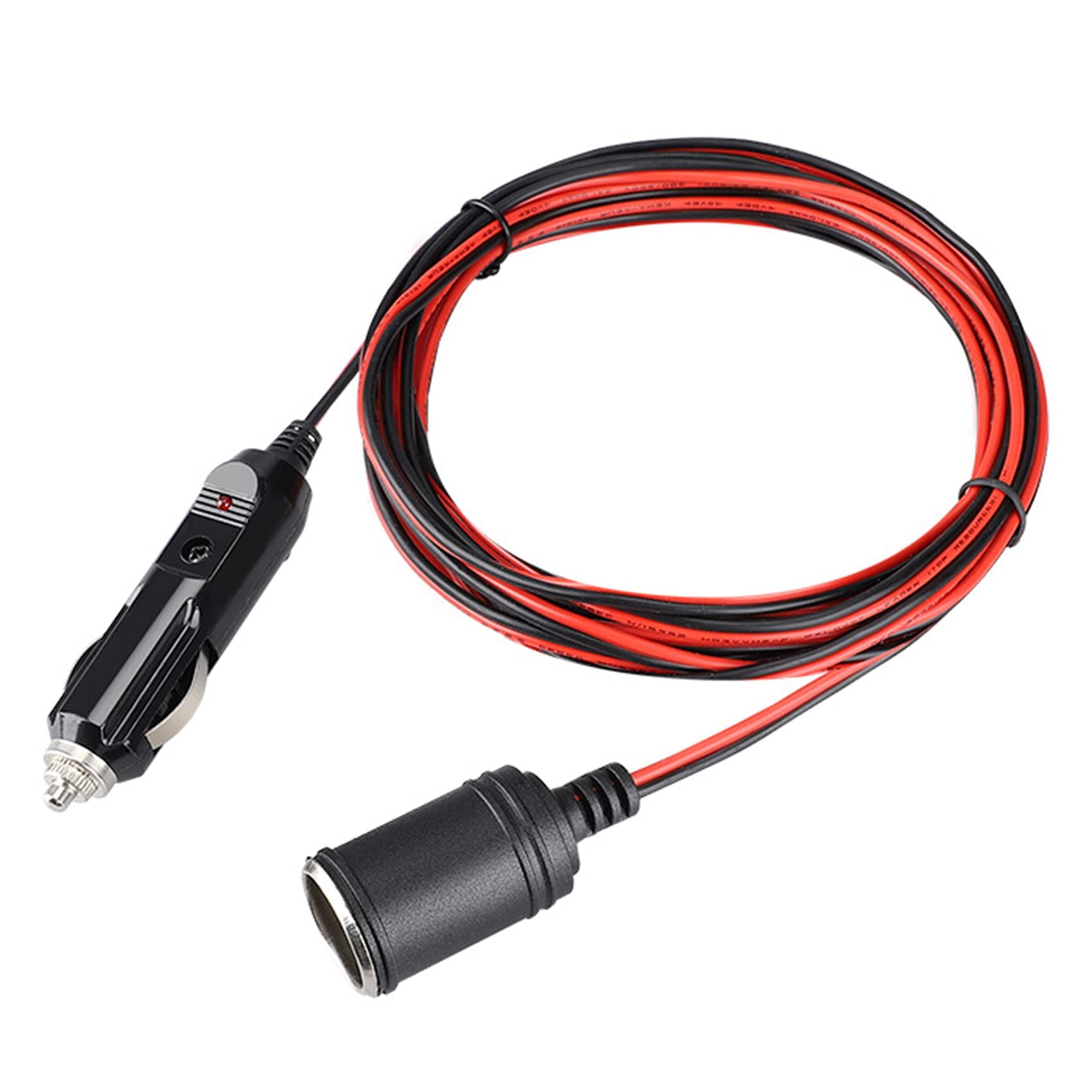 Hermosiey 12V 24V 15A Hoch Leistung Auto Feuerzeug Steckdose Stecker Buchse VerläNgerung Kabel Strom Versorgung Kabel mit Sicherung 3.7M von Hermosiey