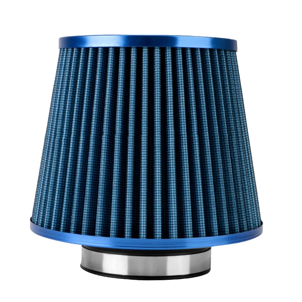 Hermosiey 76-Mm-Luftfilter, Pilzkopffilter, Abgasfilter, Ansaugfilter, Universal-AutozubehöR, Blau von Hermosiey