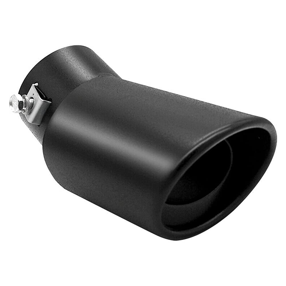 Hermosiey Auto Verkleidung Auspuff Rohr 63mm Edelstahl Biegung Schall DäMpfer Spitze Schwanz Throat Schwarz von Hermosiey