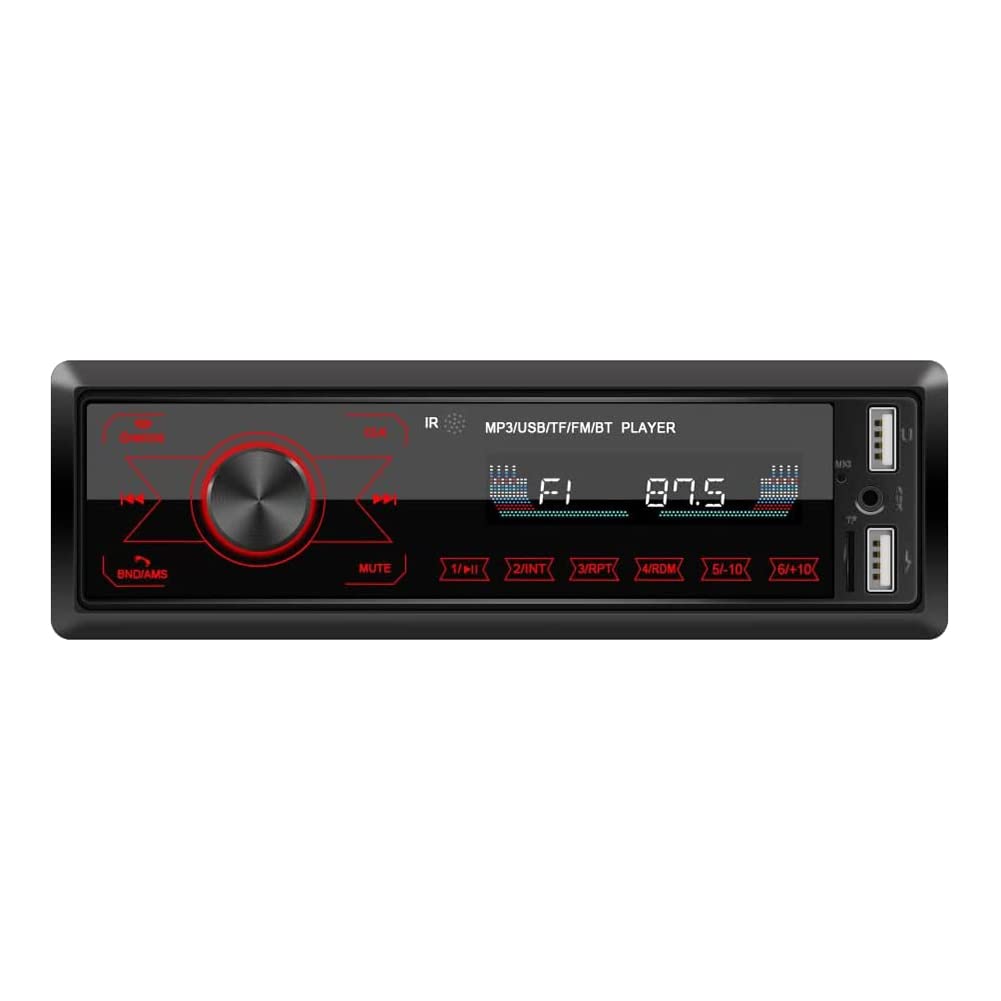 Hermosiey Autoradio Bluetooth BerüHrungssensitiver Bildschirm Autoradio Bluetooth 4X60W 7 Farben 2USB/SD/AUX Freisprecheinrichtung Bluetooth 87.5-108M von Hermosiey