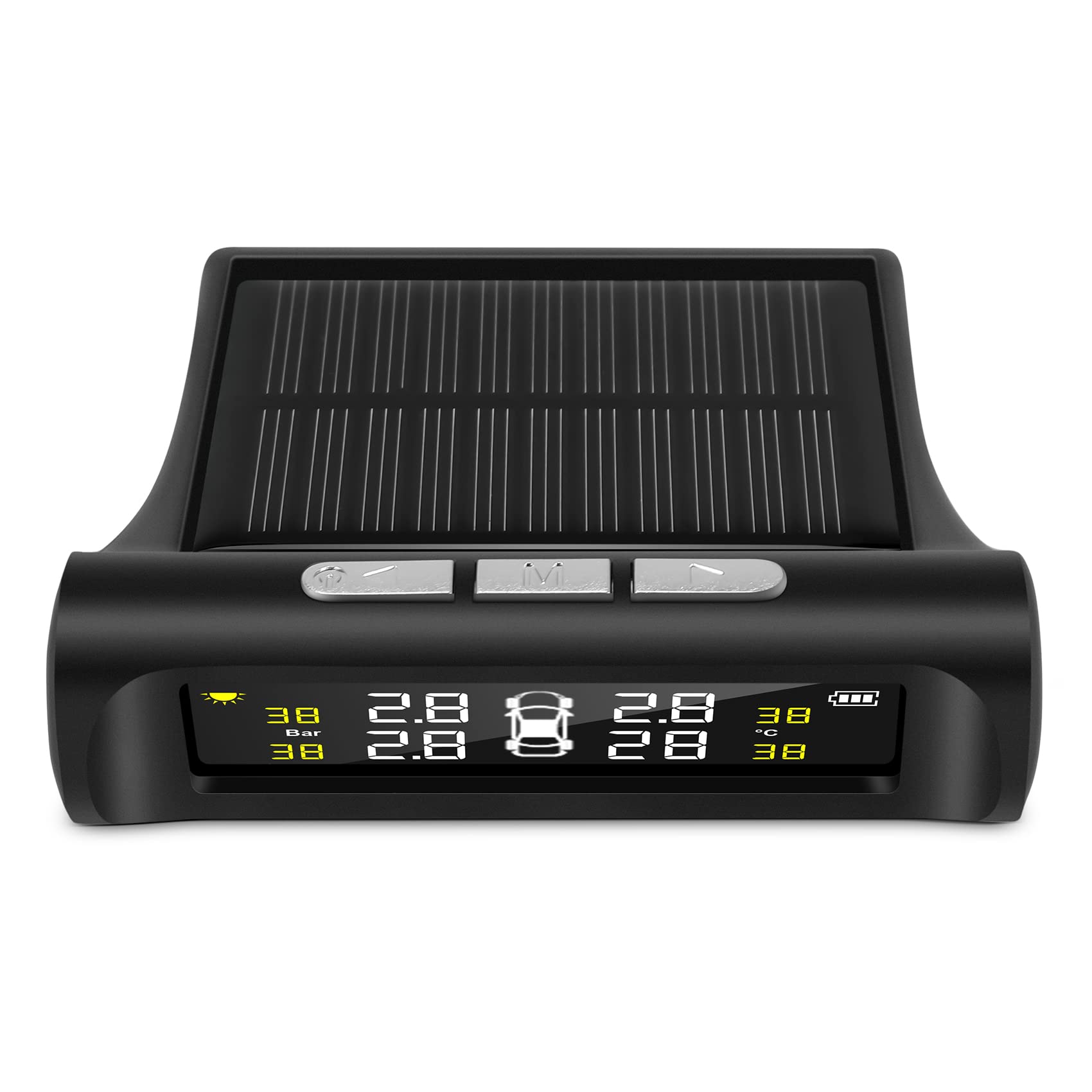 Hermosiey Solar Tpms Reifen Druck Alarm Überwachungs System 4 Externes Automatisches Alarm System Reifen Druck Temperatur Warnung von Hermosiey