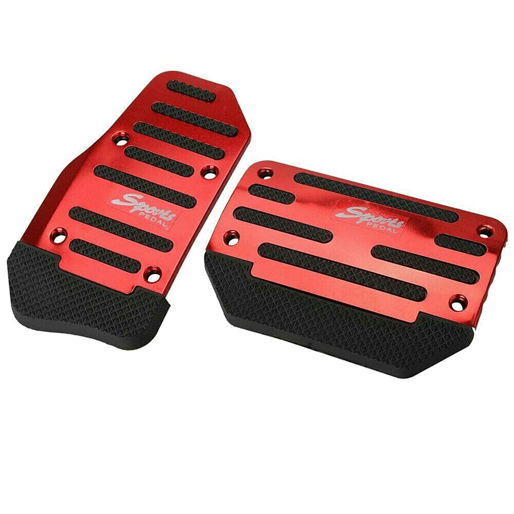 Hermosiey Universal Rot Gas Gas Pedal und Bremse Pedal Abdeckung Fuß Polster rutschfest für Automatik Getriebe Auto von Hermosiey