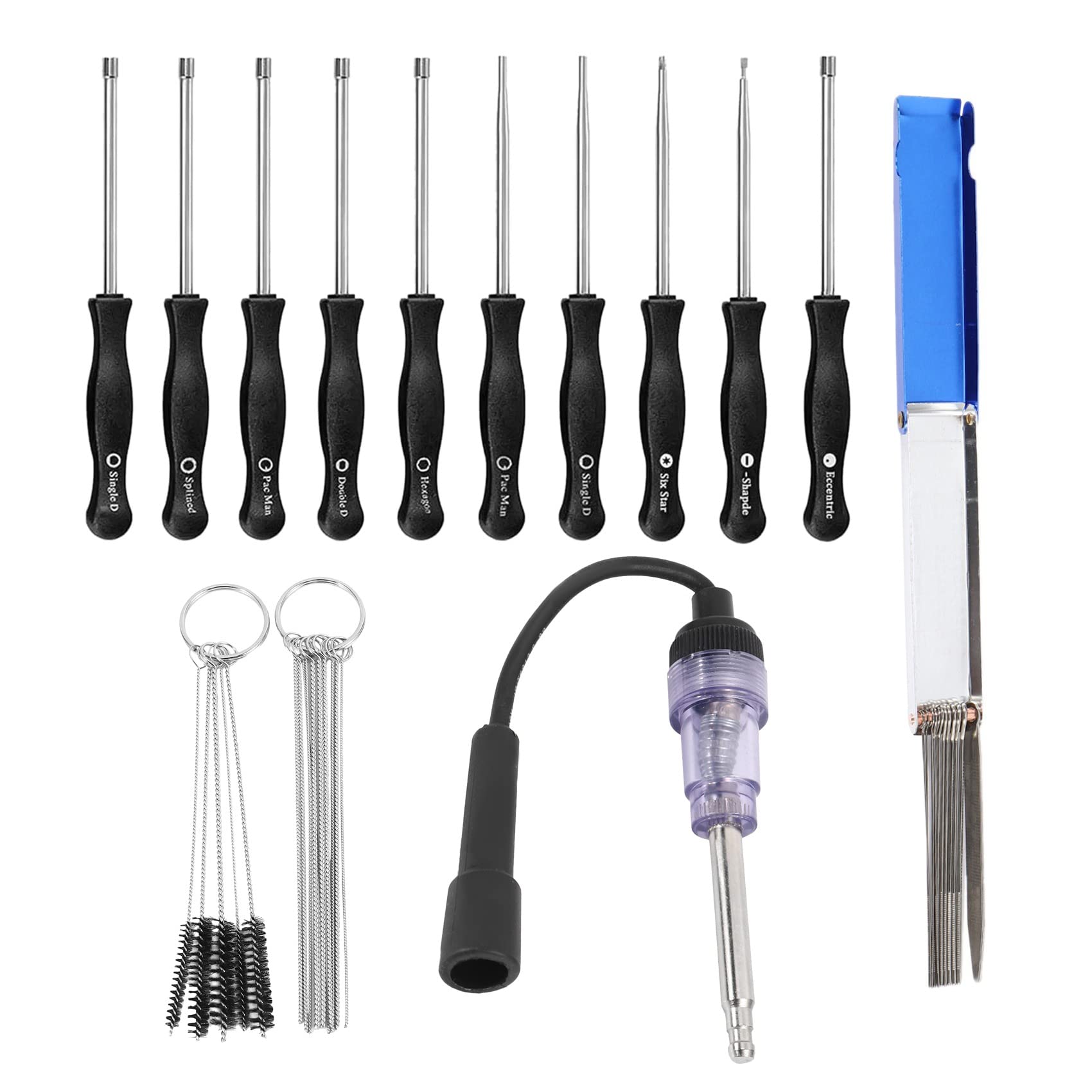 Hermosiey Vergaser Einstell Werkzeug Schrauben Dreher Kit Reiniger Motor ZüNdungs Tester für Common 2 Zyklus Vergaser Motor String/Trimmer/Weed Eater/Ketten SäGe von Hermosiey