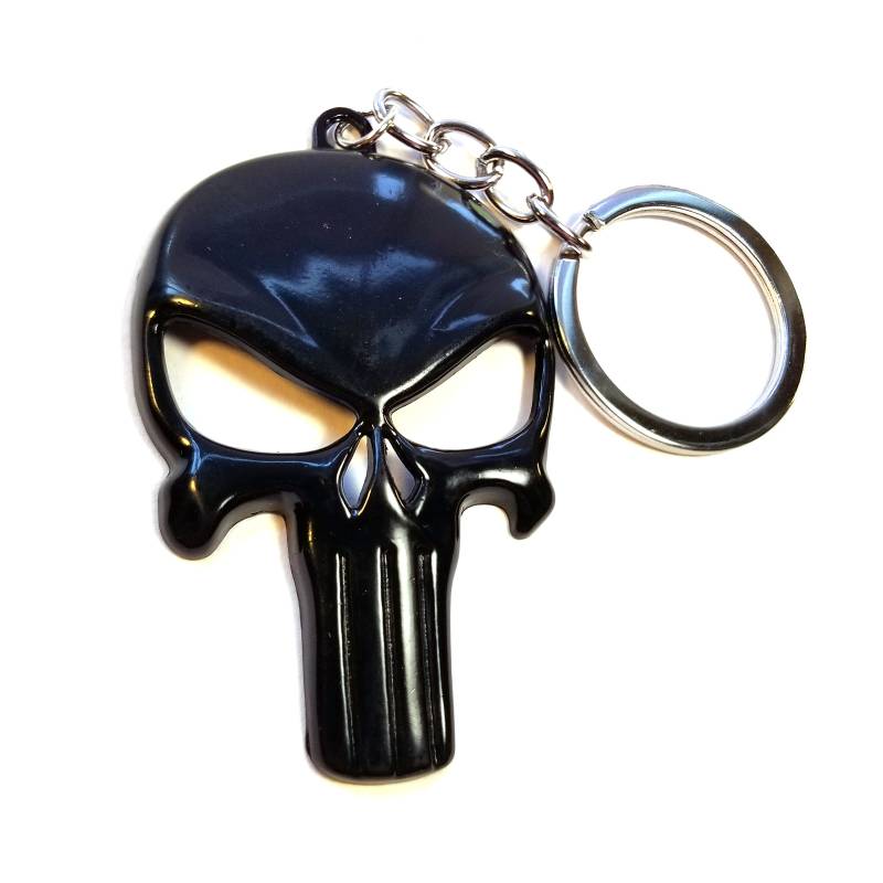 Hero Key Chains Punisher Skull Schlüsselanhänger, Schwarz, Einheitsgröße von Hero Key Chains