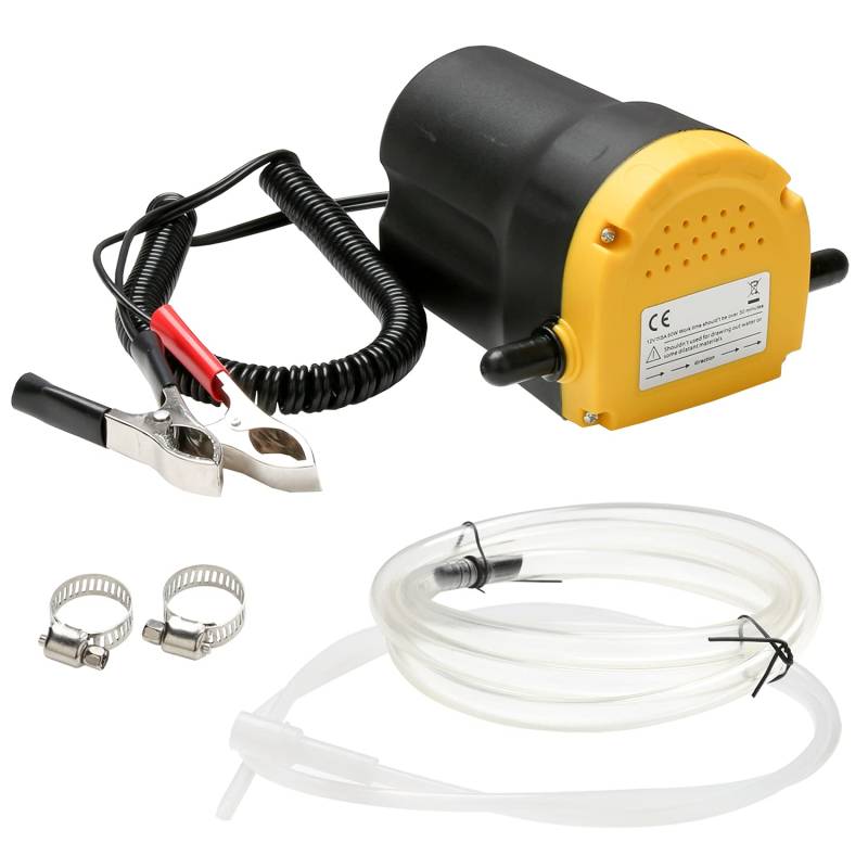 Herrselsam Ölabsaugpumpe 60W Absaugpumpe Dieselpumpe Kraftstoffpumpen 12V Ölpumpe 4L/min für Öl und Diesel zum Auto & Motorrad Kraftstoffversorgung und Aufbereitung von Herrselsam