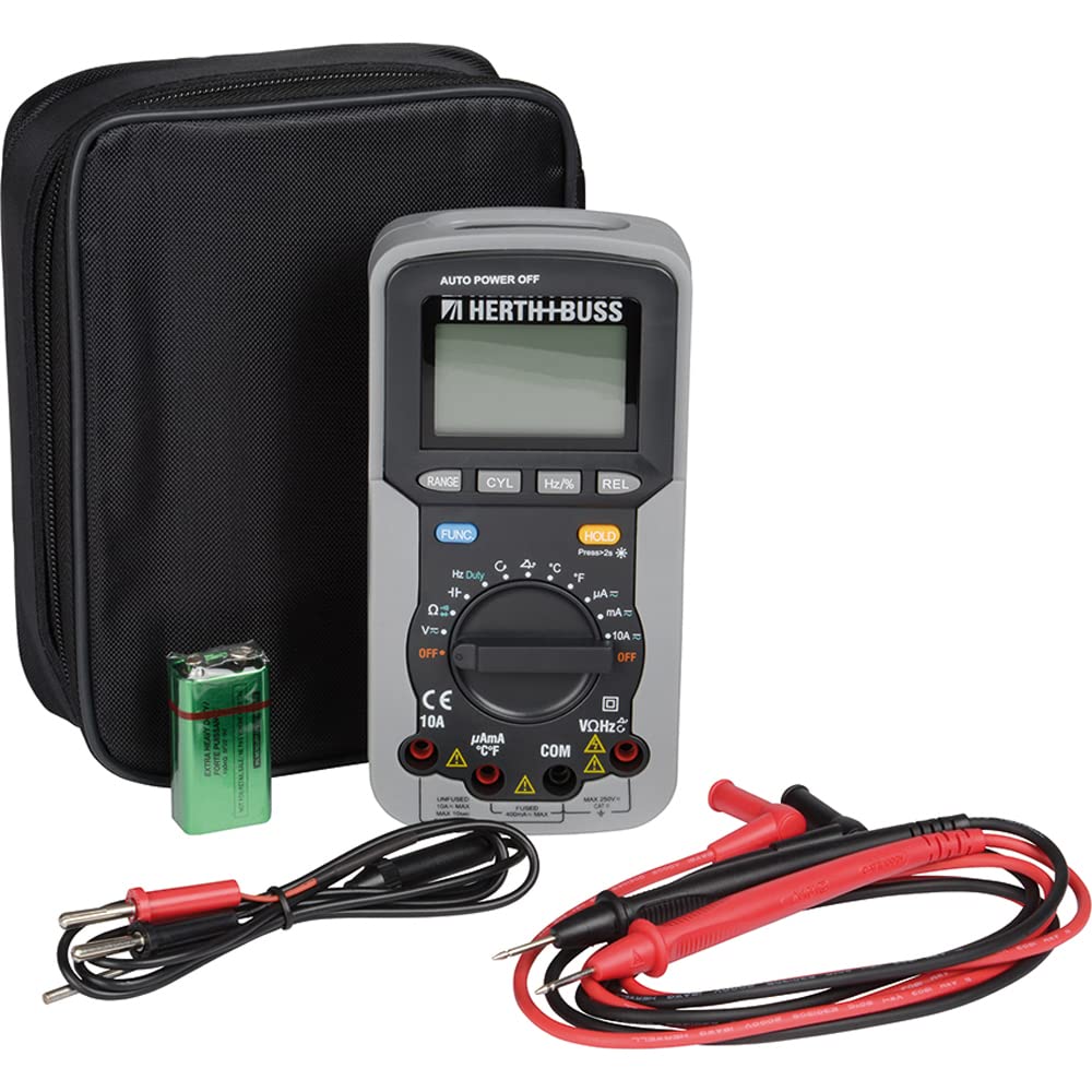 Herth+Buss 95980775 Multimeter | Universalmessgerät für den Automotive-Bereich mit beleuchteter LCD Anzeige von Herth+Buss