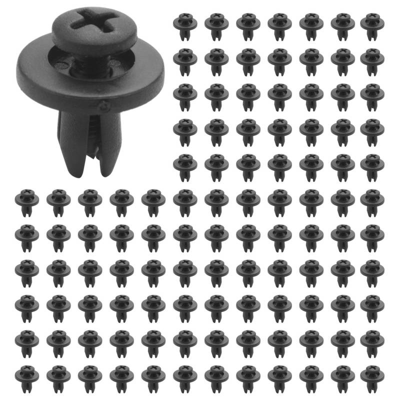 Herxermeny 250 Stueck 6mm Kunststoff Push-Typ Niete Stossstange Stift Clips von Herxermeny