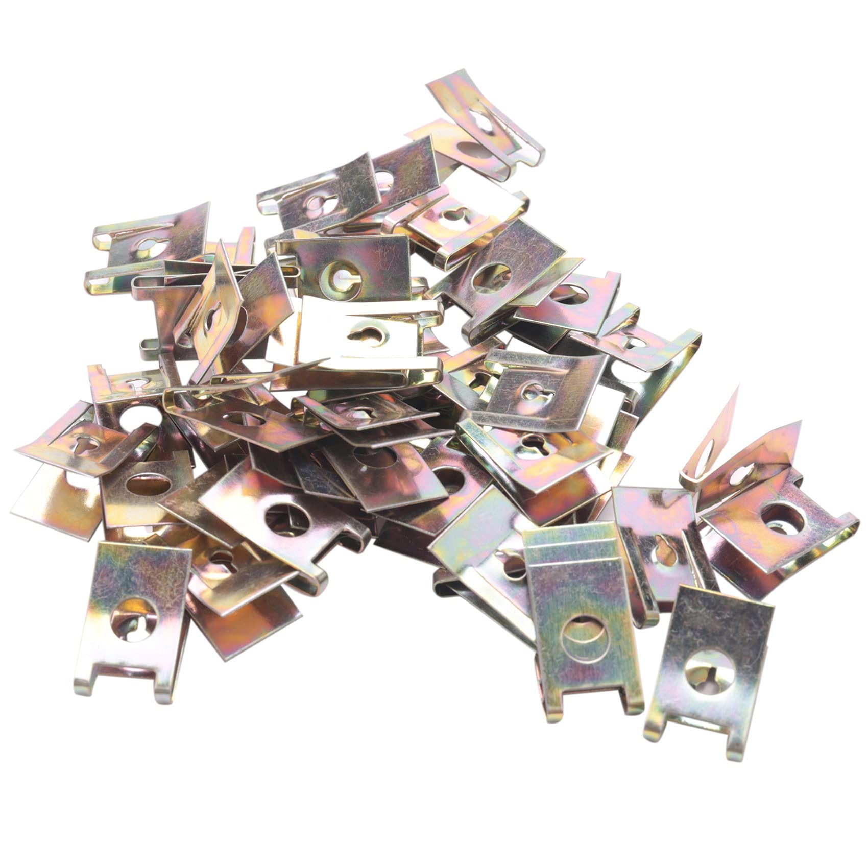 Herxermeny 50Pcs Bronzeton Federmetall Autotürverkleidung Screw U-Type Clips von Herxermeny