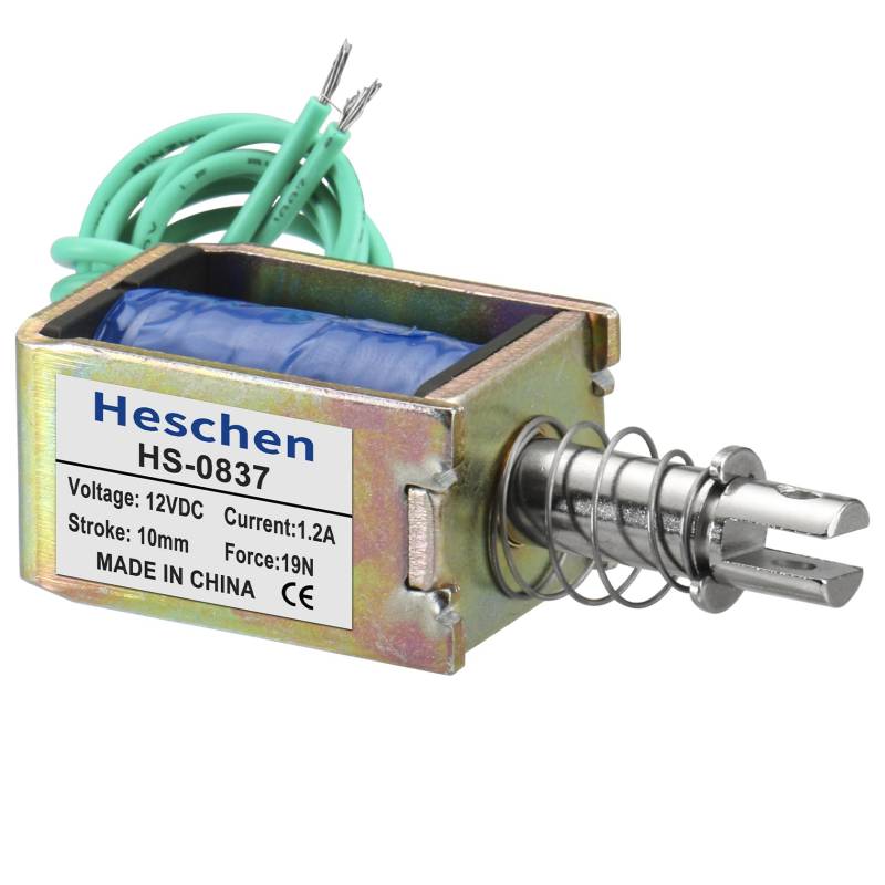 Hechen Magnet-Elektromagnetnetz, HS-0837, DC12V 19N, 10mm Hub, Pull Typ offener Rahmen von Heschen