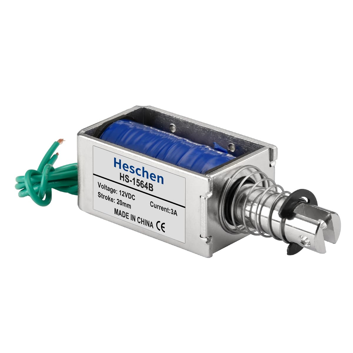 Heschen Magnet-Elektromagnet, HS-1564B, DC12V 3A, 20mm Hub, Kraft 60N, Push-Pull-Typ, offener Rahmen, Linearbewegung von Heschen