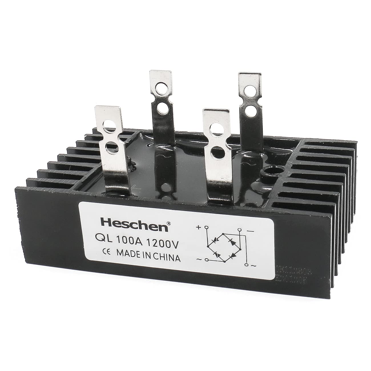 Heschen Single Phase Bridge Gleichrichter, QL-100A, Diode Modul, 100A, 4 Terminals von Heschen