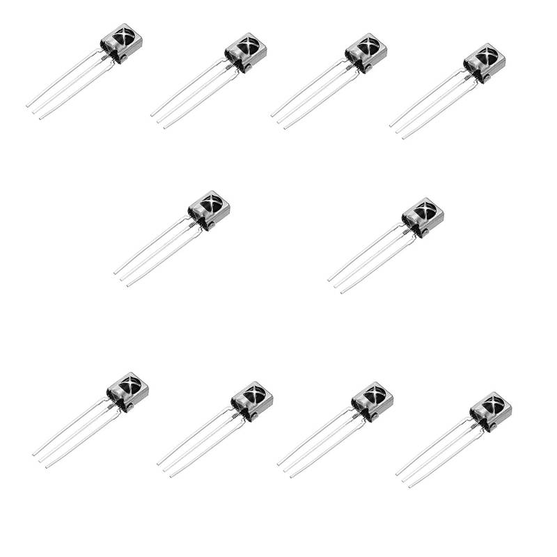 HeyNana- 10 Universal IR-Teile Infrarot-Empfängerkopf mit Eisenschale TL1838 VS1838B 1838 38Khz von HeyNana