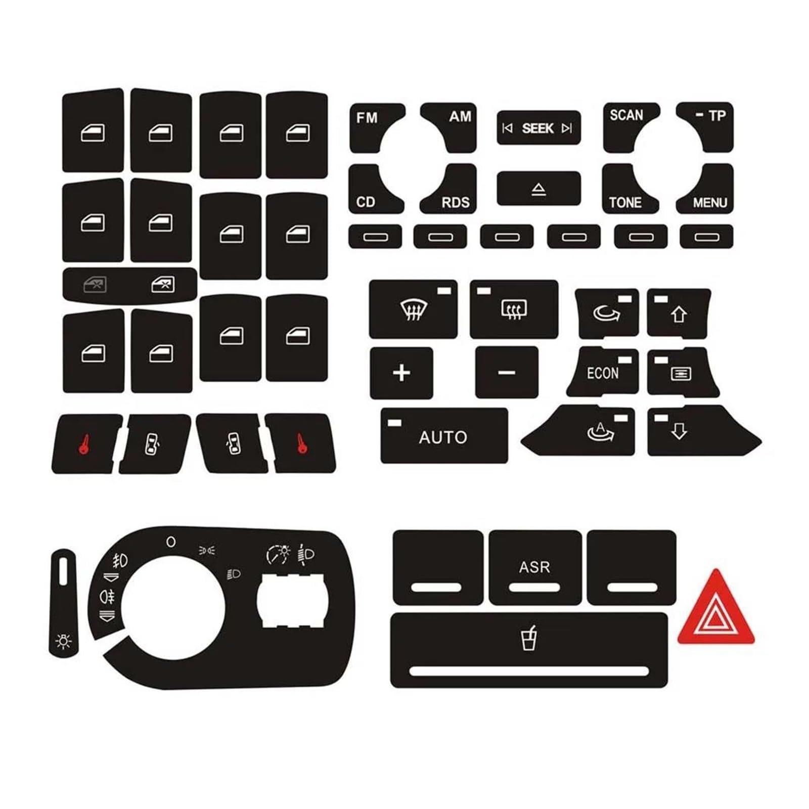 Auto Innenraum Für A3 8P 2004 2005 2006 2007 2008 Auto Styling Radio Clima Scheinwerfer Taste Reparatur Aufkleber Interieur Zubehör von Hguvsjd