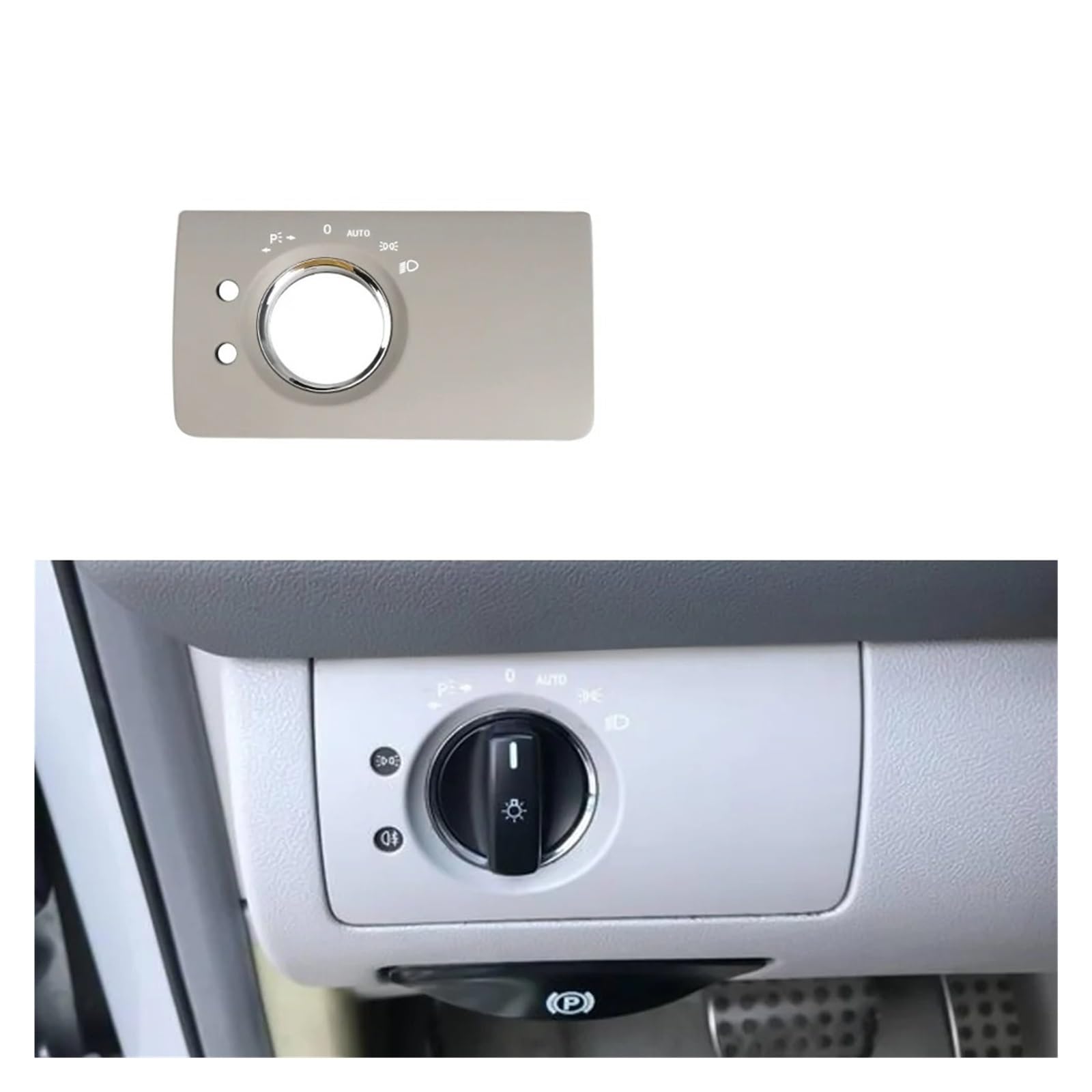 Auto Innenraum Für Benz ML GL W164 2005-2011 LHD Innen Auto Armaturenbrett Scheinwerfer Kopf Lampe Schalter Reparatur Abdeckung Panel Trim 1645450304 Interieur Zubehör(Model A Gray) von Hguvsjd