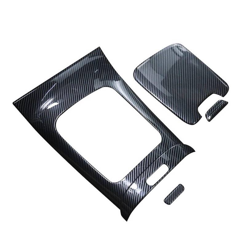 Auto Innenraum Für Benz W206 X254 2022 2023 Auto Zentrale Steuerung Getriebe Shift Panel Taste Abdeckung Trim Dekoration Interieur Zubehör(Carbon Fiber Color) von Hguvsjd