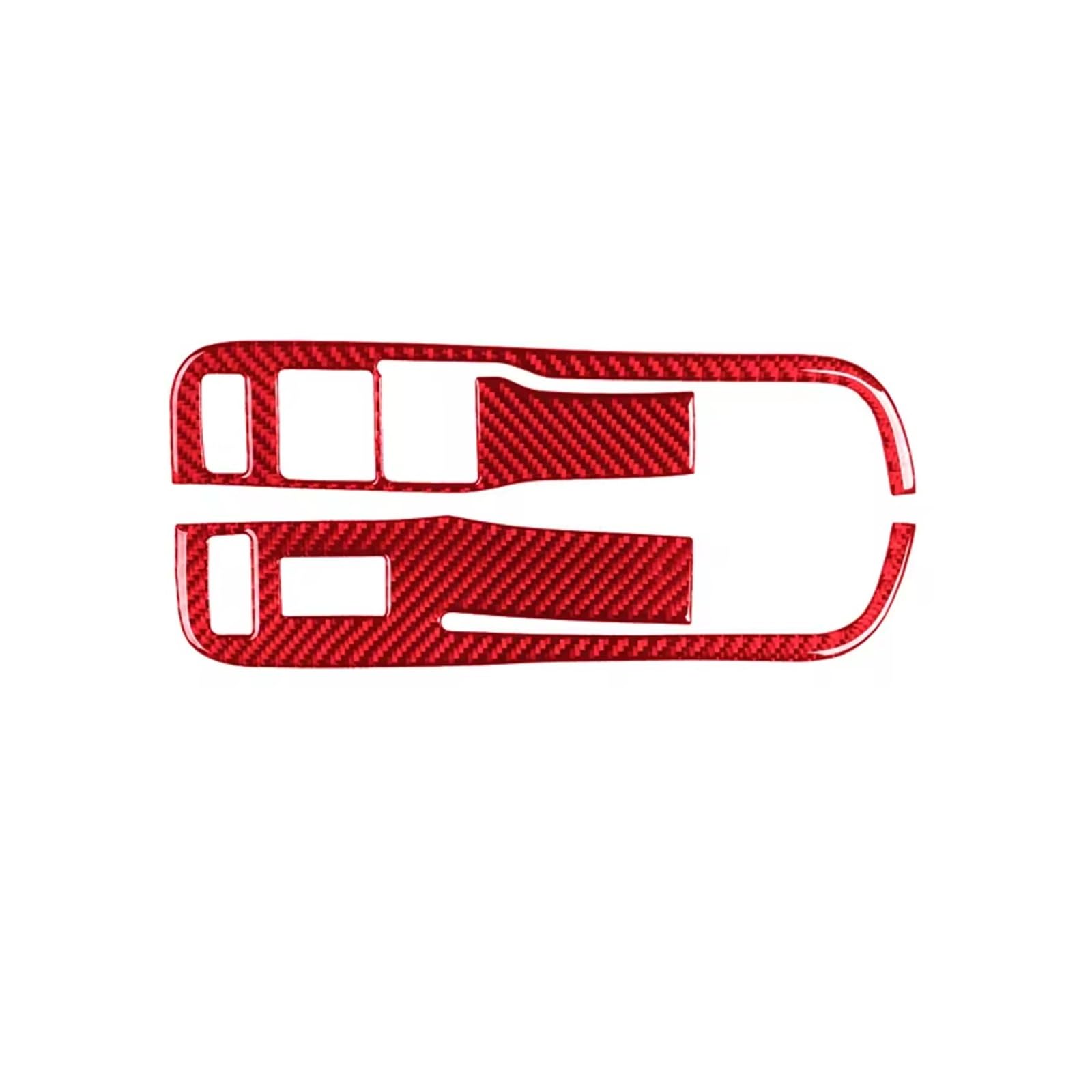 Auto Innenraum Für Chevrolet Für Camaro 2010 2011 2012 2013 2014 2015 LHD Carbon Faser Auto Fensterheber Schalter Panel Trim Decals Aufkleber Interieur Zubehör(B Red) von Hguvsjd