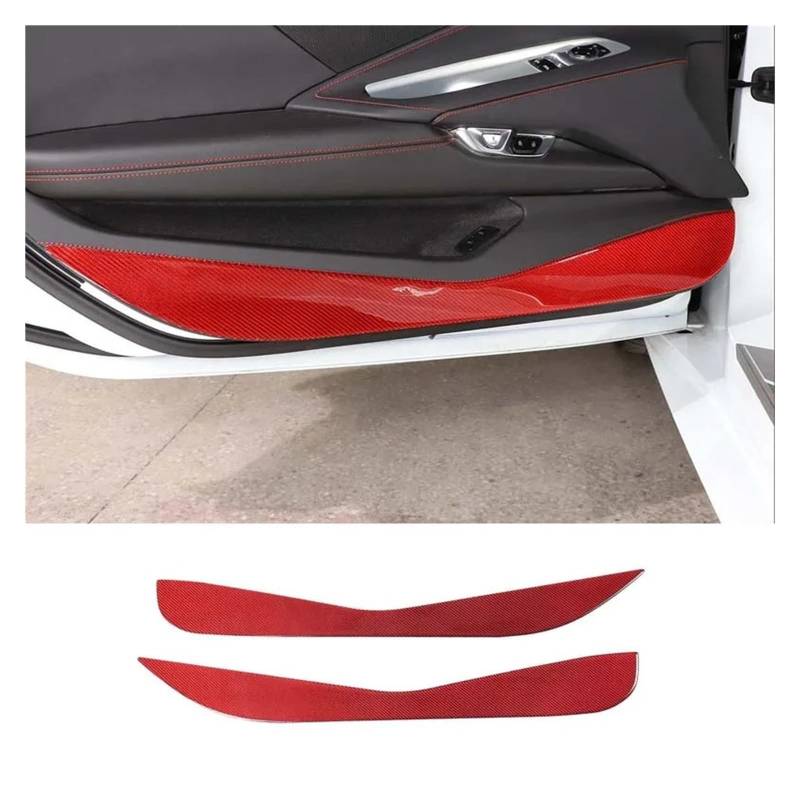 Auto Innenraum Für Chevrolet Für Corvette C8 Z06 Z51 2020 2021 2022 2023 Autotürschutz Anti-Tritt-Schutzpaneelabdeckung Verkleidung 2 Stück Interieur Zubehör(Style B) von Hguvsjd