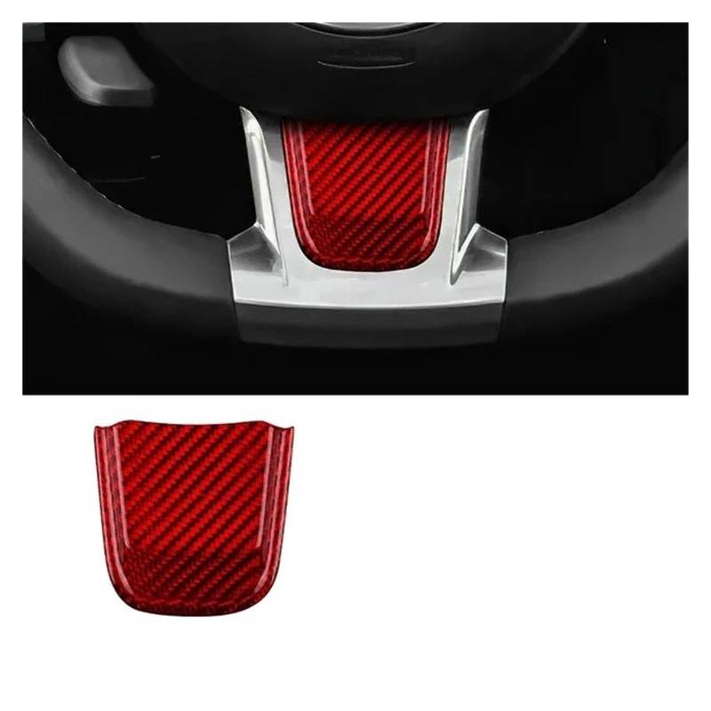 Auto Innenraum Für FIAT 500 Für Abarth 595 2020 2021 2022 2023 Carbon Faser Aufkleber Rot Schwarz Auto Carbon Trim Innen Zubehör Interieur Zubehör(Bottom Red) von Hguvsjd