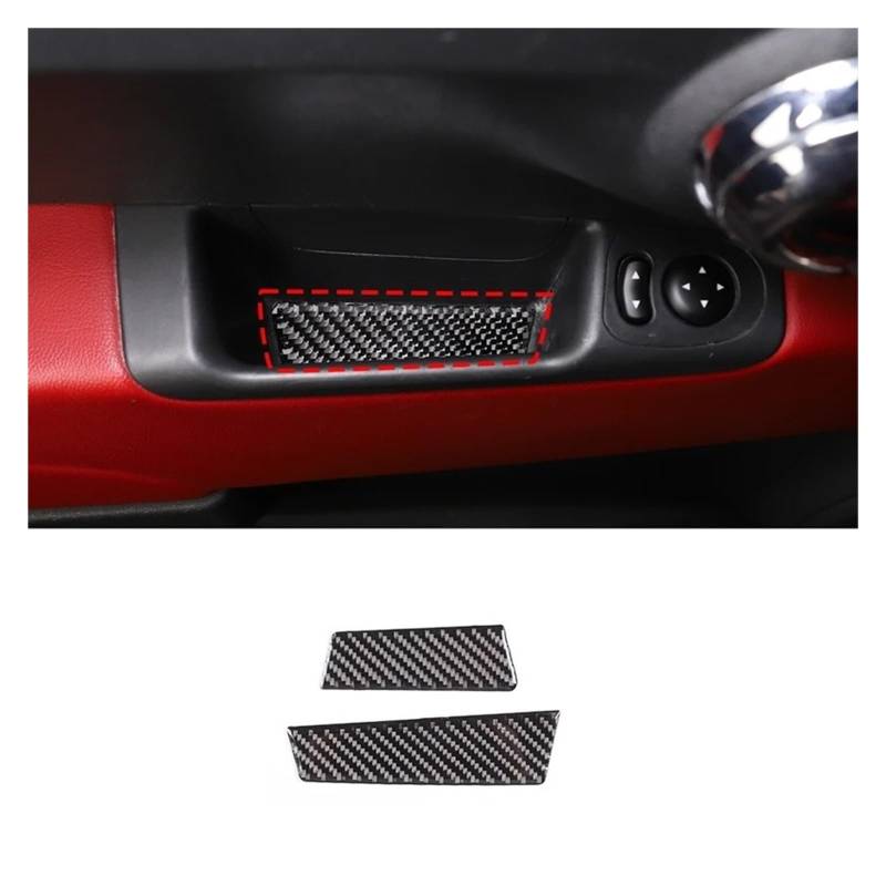 Auto Innenraum Für Fiat 500 2011-2019 Auto-Styling Carbon Fiber Interior Center Console Dashboard Panel Dekoration Trim Aufkleber Interieur Zubehör(B) von Hguvsjd