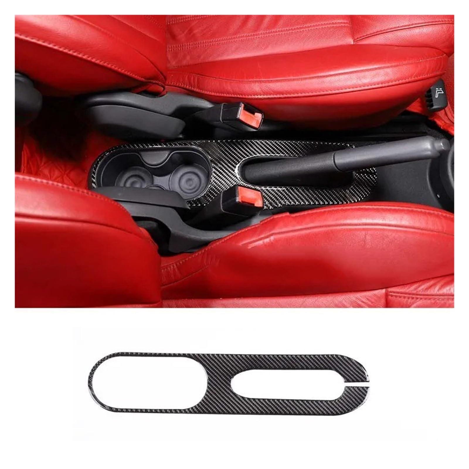 Auto Innenraum Für Fiat 500 2011-2019 Auto-Styling Carbon Fiber Interior Center Console Dashboard Panel Dekoration Trim Aufkleber Interieur Zubehör(M) von Hguvsjd