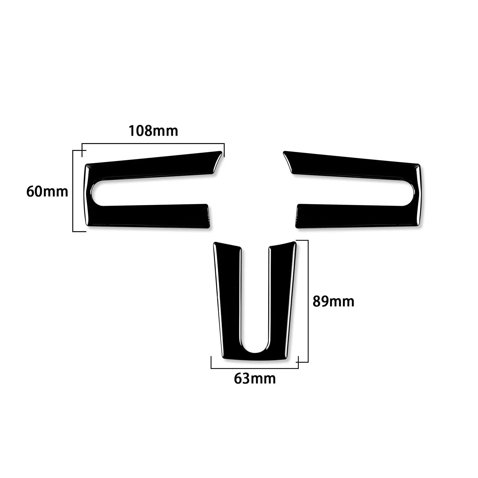 Auto Innenraum Für Ford Für Mustang 2005 2006 2007 2008 2009 Klavier Schwarz Lenkrad Abdeckung Trim 3 Stück Interieur Zubehör von Hguvsjd