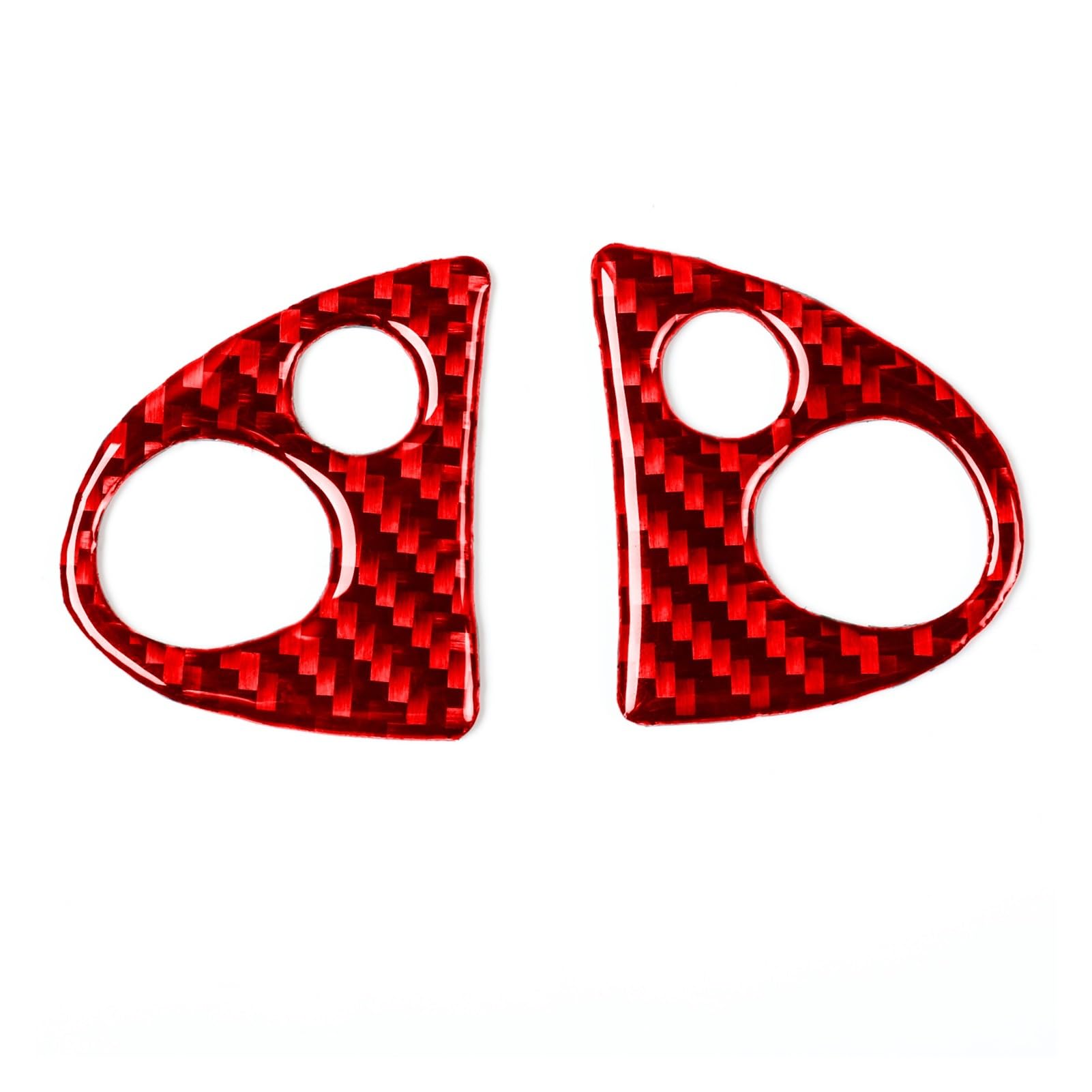 Auto Innenraum Für Infiniti FX 2009-2013 Carbon Fiber Lenkrad Panel Abdeckung Dekorative Auto Innen Dekoration Zubehör Aufkleber Interieur Zubehör(Red C) von Hguvsjd