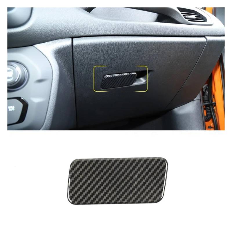 Auto Innenraum Für Jeep Für Renegade Auto Innen Lenkrad Dekoration Getriebe Schutz Zentrale Steuerung ABS Abdeckung Aufkleber Interieur Zubehör(Storage Box Switch) von Hguvsjd