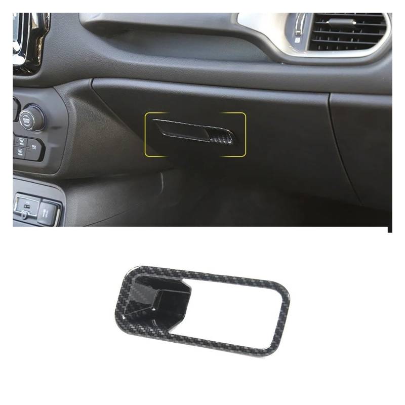 Auto Innenraum Für Jeep Für Renegade Auto Innen Lenkrad Dekoration Getriebe Schutz Zentrale Steuerung ABS Abdeckung Aufkleber Interieur Zubehör(Storage Handle) von Hguvsjd