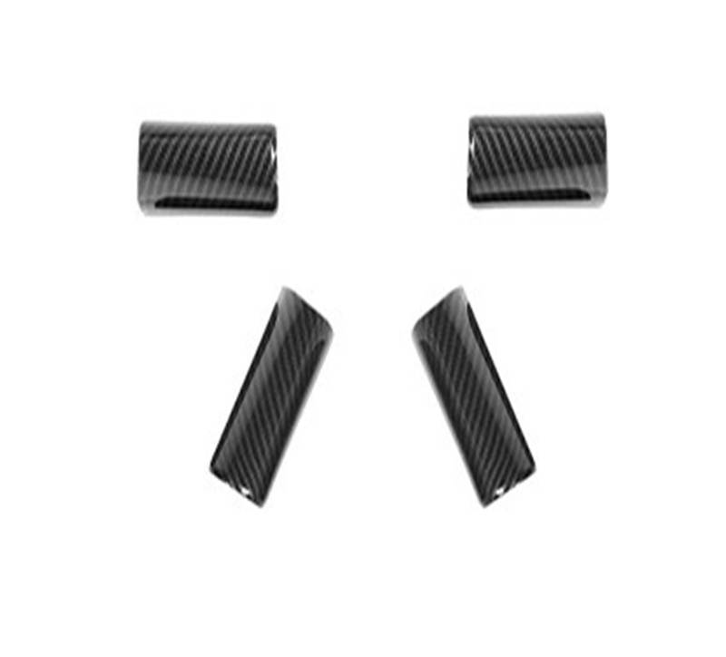 Auto Innenraum Für Jeep Für Wrangler JK 2007-2010 Auto-Innenraum-Aufkleber-Set, Auto-Instrumententafel-Dekoration, Copilot-Griffabdeckung, Zubehör Interieur Zubehör(4pcs Steering Wheel) von Hguvsjd