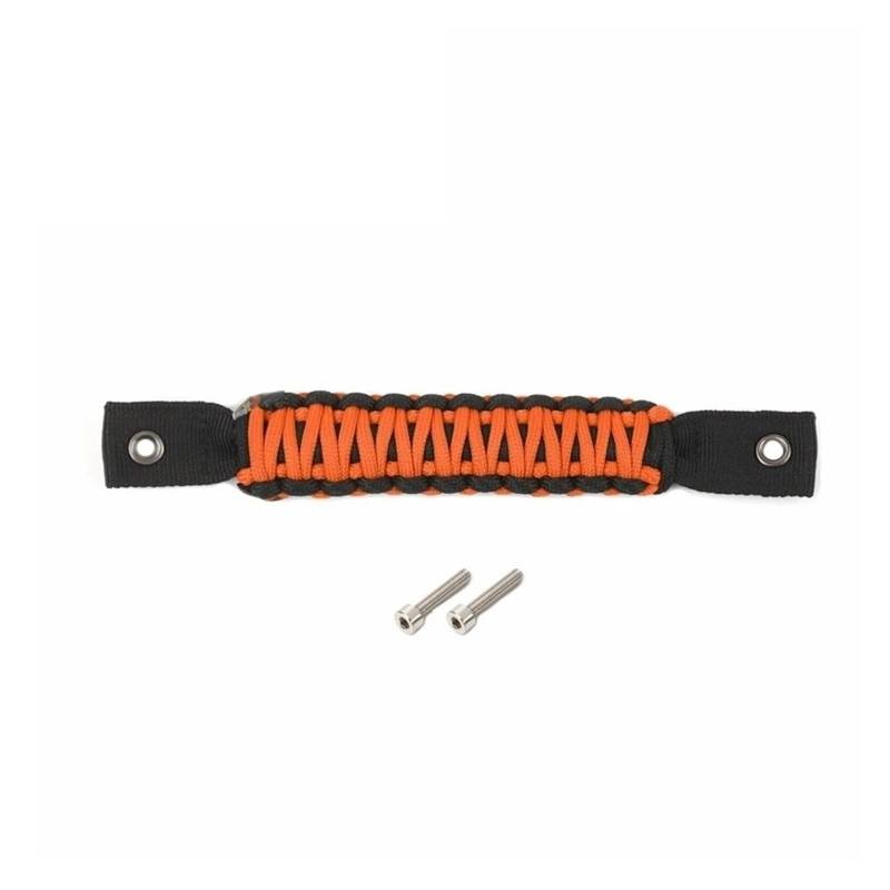 Auto Innenraum Für Jeep Für Wrangler JL 2018 2019 2020 2021 2022 2023 2024 Auto Hecktür Glas Haltegriff Hinten Tür Top Armlehnen Interieur Zubehör(Orange) von Hguvsjd