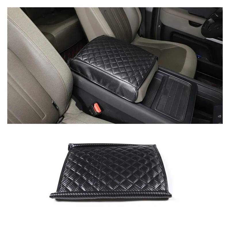 Auto Innenraum Für Land Für Rover Für Defender 110 2020 2021 2022 2023 2024 Schwarze Baumwolle Autositz Armlehne Mittelkonsole Box Abdeckung Interieur Zubehör(Style C Carbon Fibre) von Hguvsjd