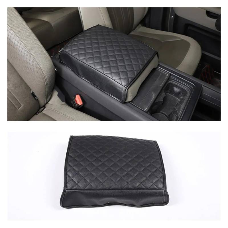 Auto Innenraum Für Land Für Rover Für Defender 110 2020 2021 2022 2023 2024 Schwarze Baumwolle Autositz Armlehne Mittelkonsole Box Abdeckung Interieur Zubehör(Style D Black) von Hguvsjd