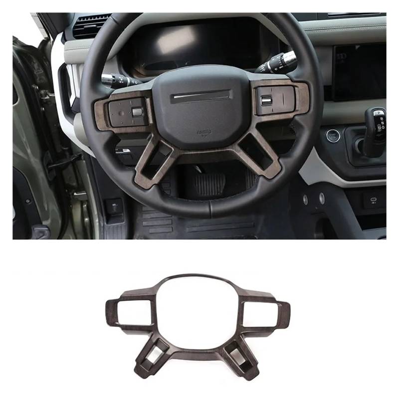 Auto Innenraum Für Land Für Rover Für Defender 90 110 2020 2021 2022 2023 2024 Auto Lenkrad Dekorative Aufkleber Auto Zubehör Interieur Zubehör(Oak Wood Grain) von Hguvsjd