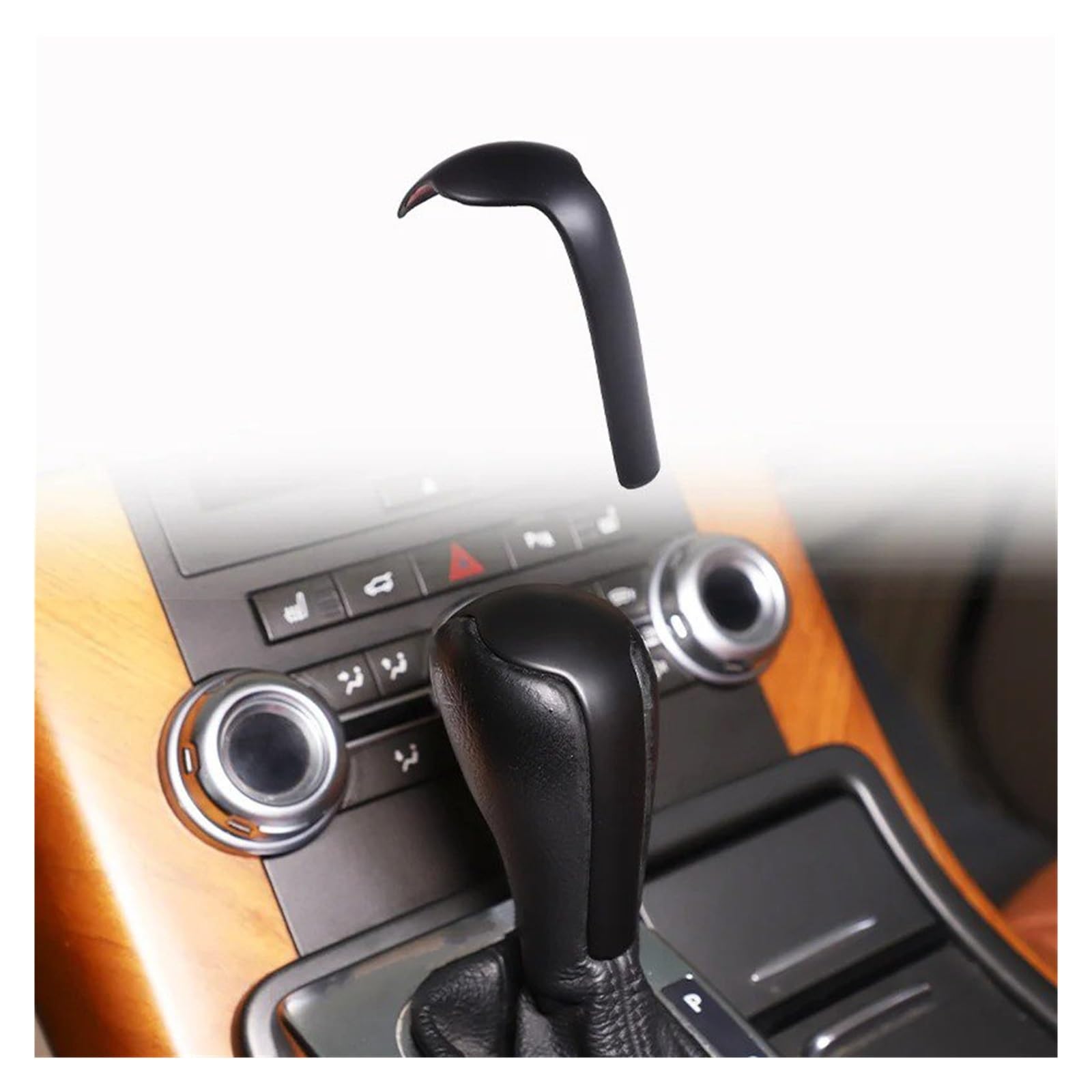 Auto Innenraum Für Land Für Rover Für Range Für Rover L322 L320 2005-2013 Auto-Getriebekopf-Schaltknauf-Griffabdeckung Zieraufkleber Interieur Zubehör(1PCS Matte black) von Hguvsjd