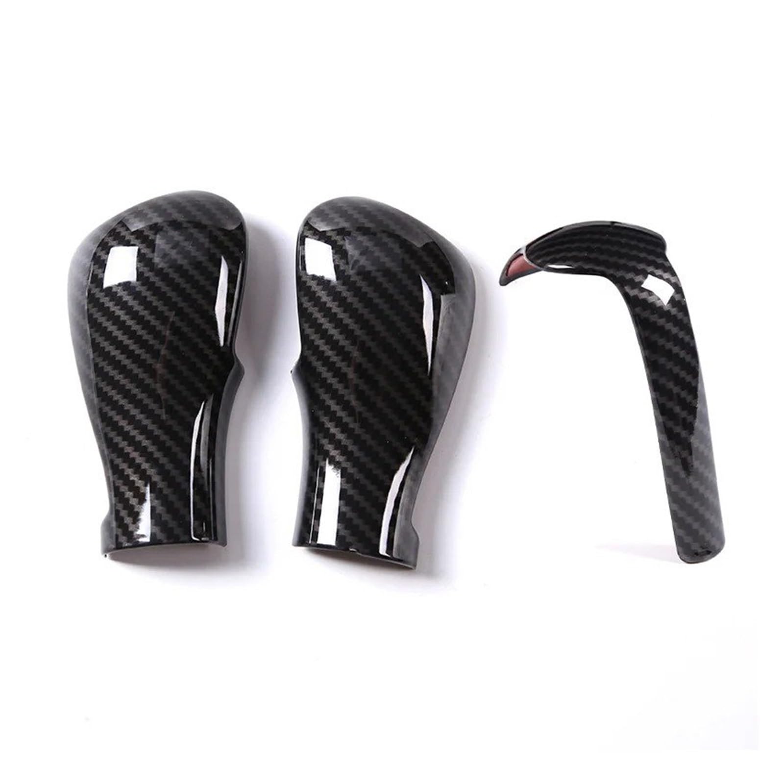 Auto Innenraum Für Land Für Rover Für Range Für Rover L322 L320 2005-2013 Auto-Getriebekopf-Schaltknauf-Griffabdeckung Zieraufkleber Interieur Zubehör(3PCS Carbon fiber) von Hguvsjd