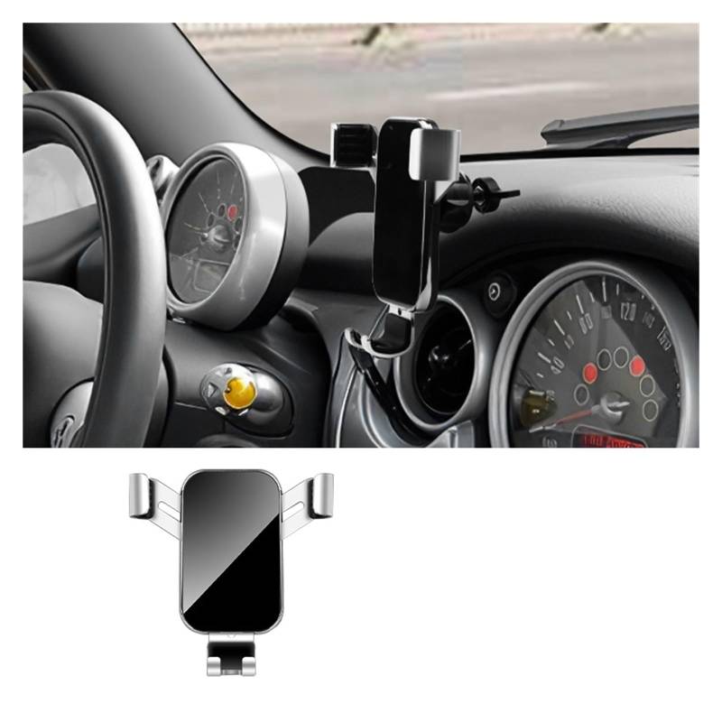 Auto Innenraum Für Mini Für Cooper R50 R52 R53 Auto Lenkrad Handyhalter Auto Innendekoration Halterung Klicken Interieur Zubehör(Phone Holder D) von Hguvsjd