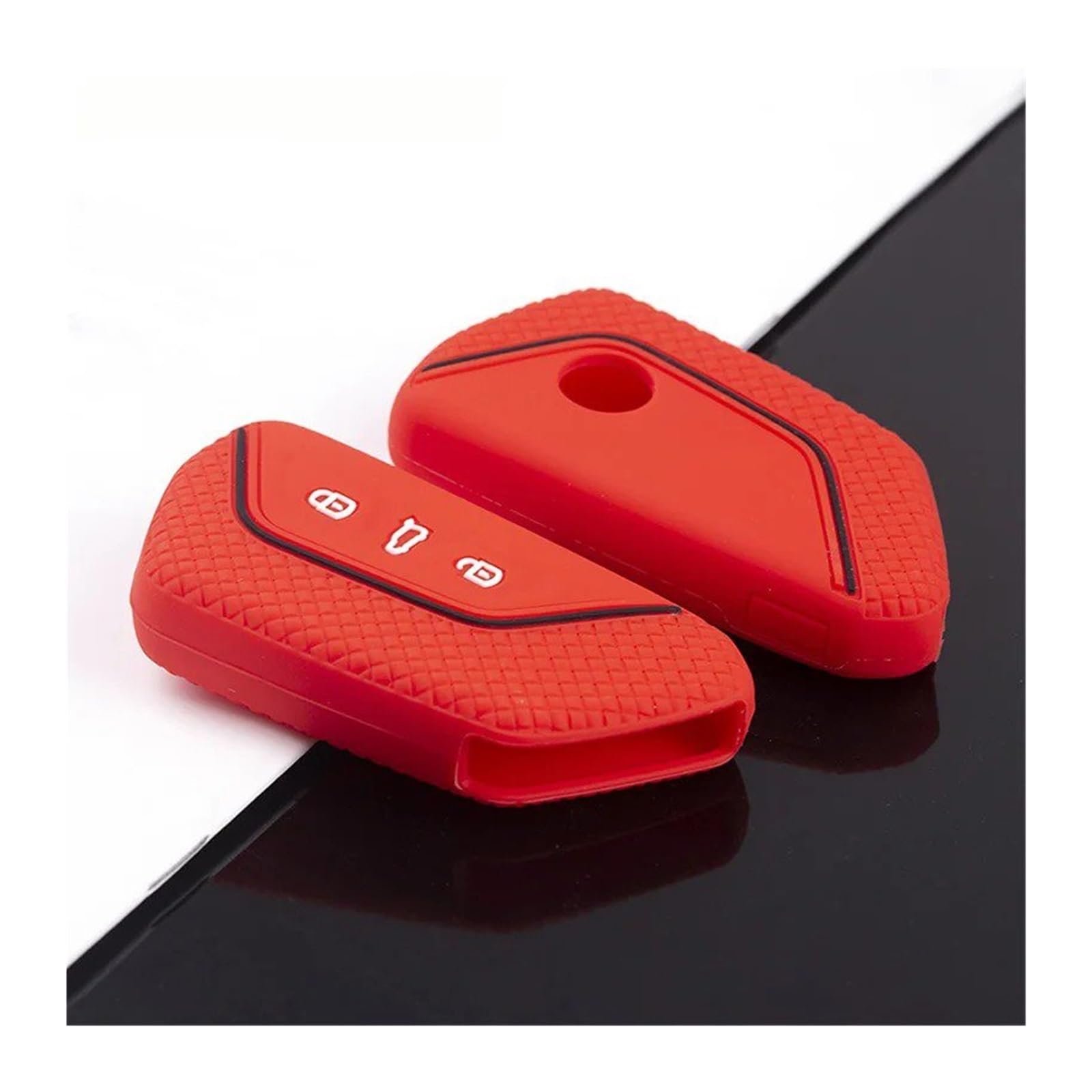 Auto Innenraum Für Skoda Für Octavia Für Pro A8 2021 2022 2023 2024 Auto Remote Key Case Smart Chain Fob Cover Zubehör Interieur Zubehör(Red) von Hguvsjd