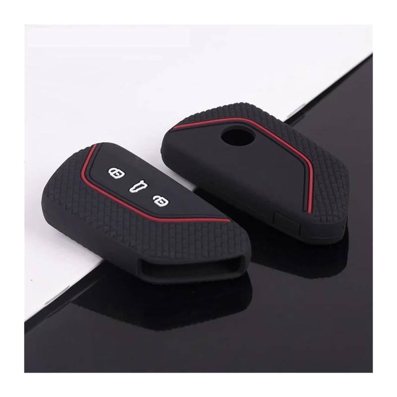 Auto Innenraum Für Skoda Für Octavia Für Pro A8 2021 2022 2023 2024 Auto Remote Key Case Smart Chain Fob Cover Zubehör Interieur Zubehör(Schwarz) von Hguvsjd