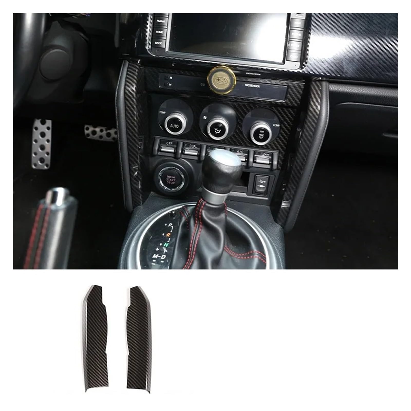 Auto Innenraum Für Subaru Für BRZ Für Toyota 86 GT86 2012-2020 ABS Auto Shift Armlehne Panel Aufkleber Innen Auto Modifikation Zubehör 2 Stück Interieur Zubehör(G) von Hguvsjd