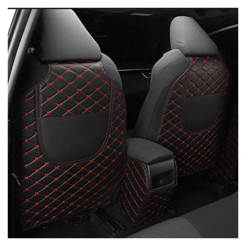 Auto Innenraum Für Toyota Für Corolla E210 2019 2021 2022 2023 2024 Auto Rücksitz Anti-Kick-Matte Pad Abdeckung Fall Kissen Aufkleber 3 Stück Interieur Zubehör(Red Line) von Hguvsjd